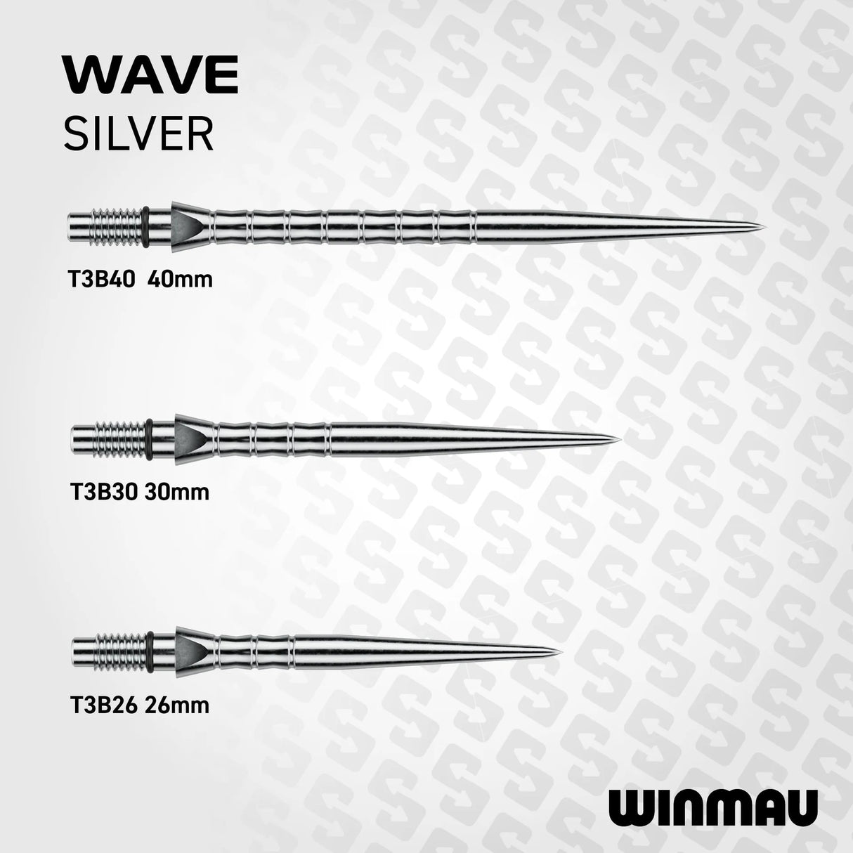 Winmau Switch Dart Points Wave Silver