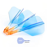 Caliburn Short NO6 SUP integrated dart flights and stems. Orange & Blue