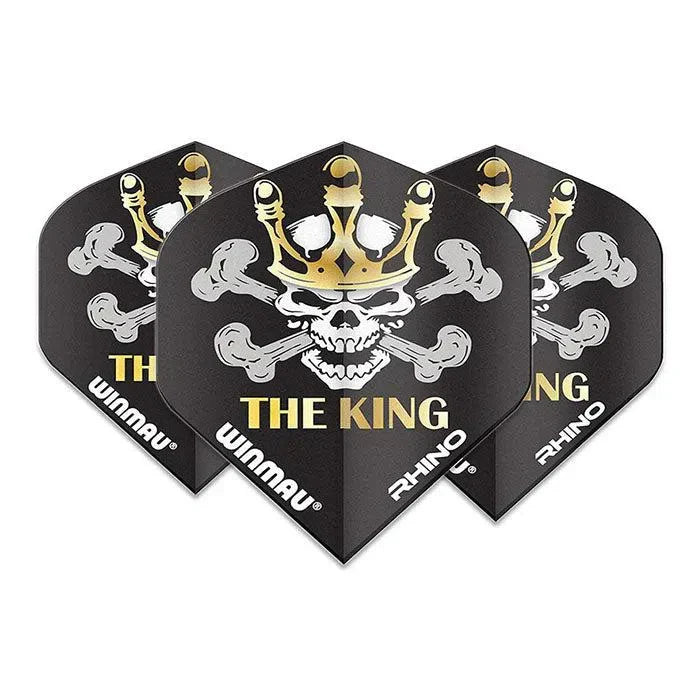 Winmau Rhino Extra Thick Mervyn King "The King" Black & Gold Design Flights (5sets)