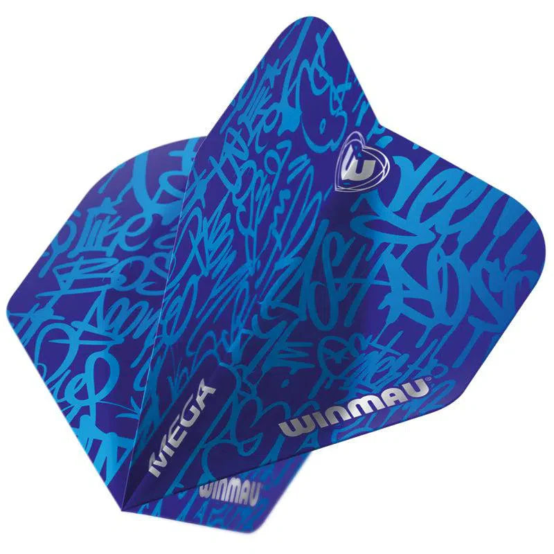 Winmau Mega Standard Blue Dart Flights (5 sets)