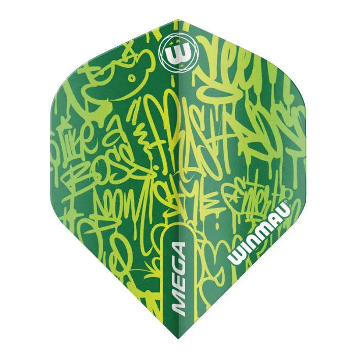 Winmau Mega Standard Green Dart Flights (5 sets)