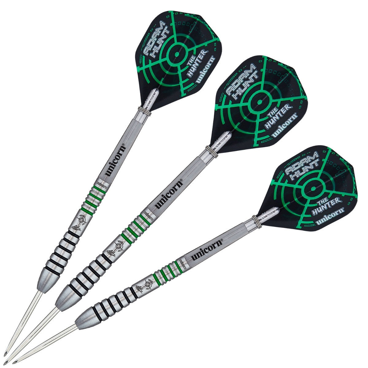 Unicorn contender Adam Hunt 23g steel tip dart set