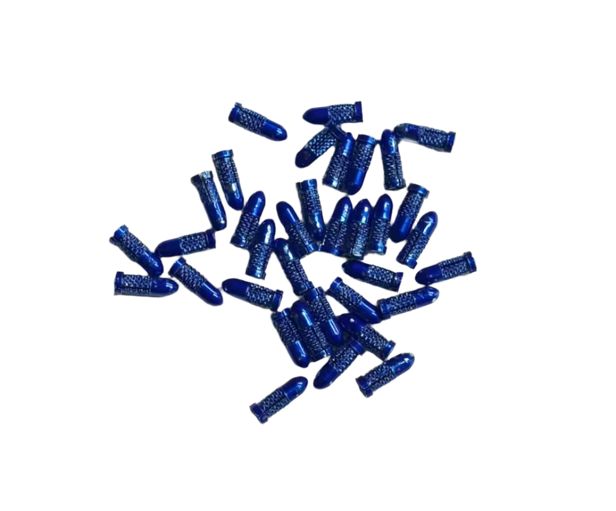 Blue aluminium dart flight protectors