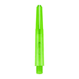 Green short 35mm polycarbonate bubble dart stems/shafts/canes