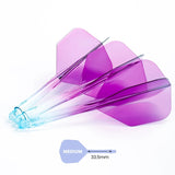 Caliburn Tweenie/Intermdiate NO6 SUP integrated dart flights and stems. Purple & Blue