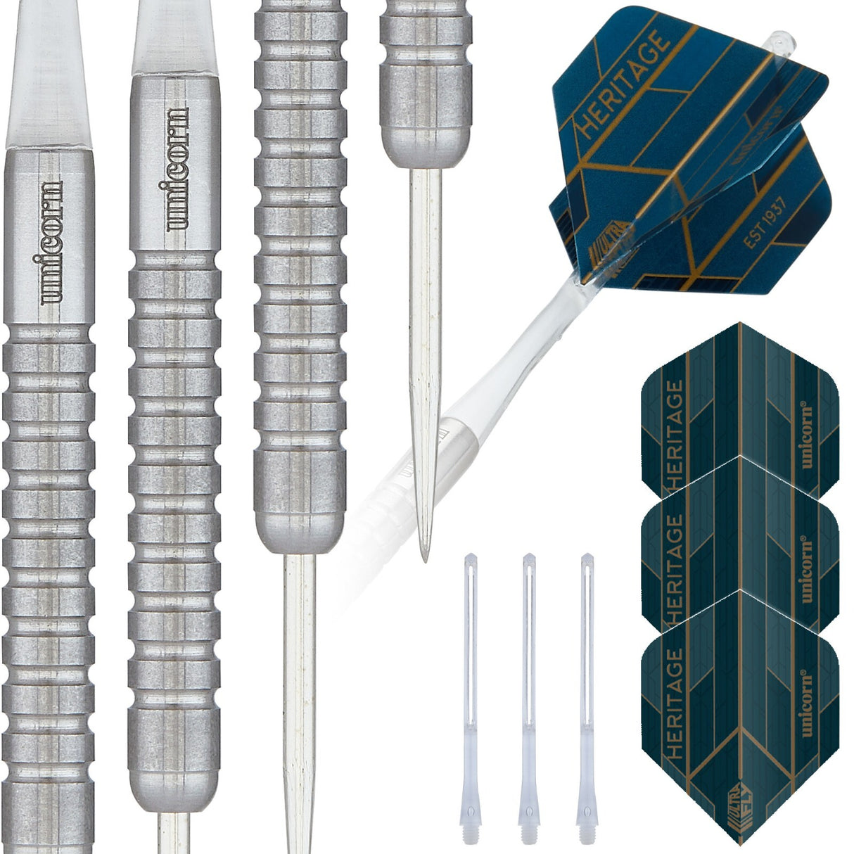 HERITAGE STRIKER 1988 STEEL TIP DART SET - 80% TUNGSTEN - 21G