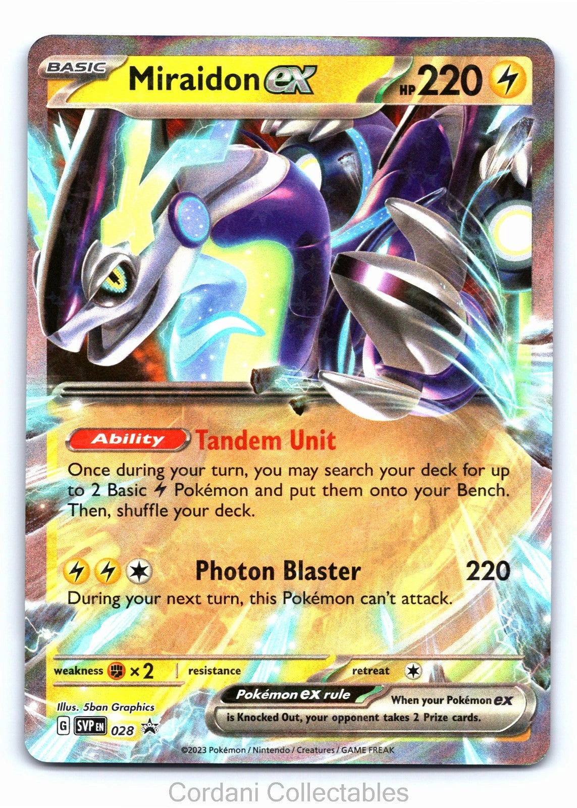 Pokemon Black Star Promo- Miraidon ex SVPen028