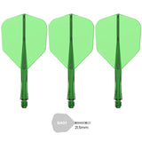 Caliburn Short NO6 SUP integrated dart flights and stems. Green
