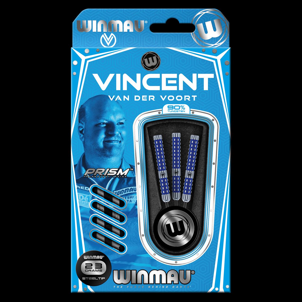 Winmau Vincent van Der Voort steel tip dart set 23g