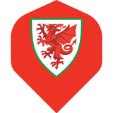 Official Wales Football Standard Shape Dart Flights 5 sets