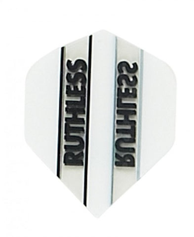 Ruthless white clear panel standard shape dart flights 5 sets