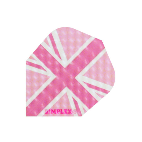 Harrows dimplex pink union jack standard shape dart flights