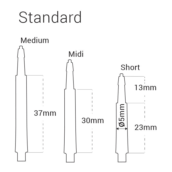 Harrows clic black standard medium shafts