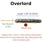 Voks overlord 24g steel tip dart set 90% tungsten