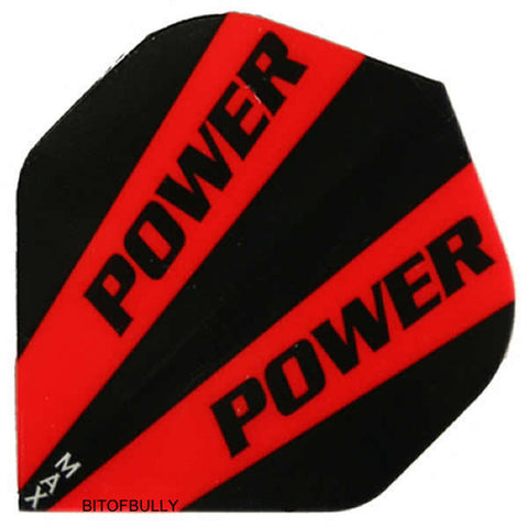 Power Max 150 micron red & black super thick standard shape dart flights 5 sets