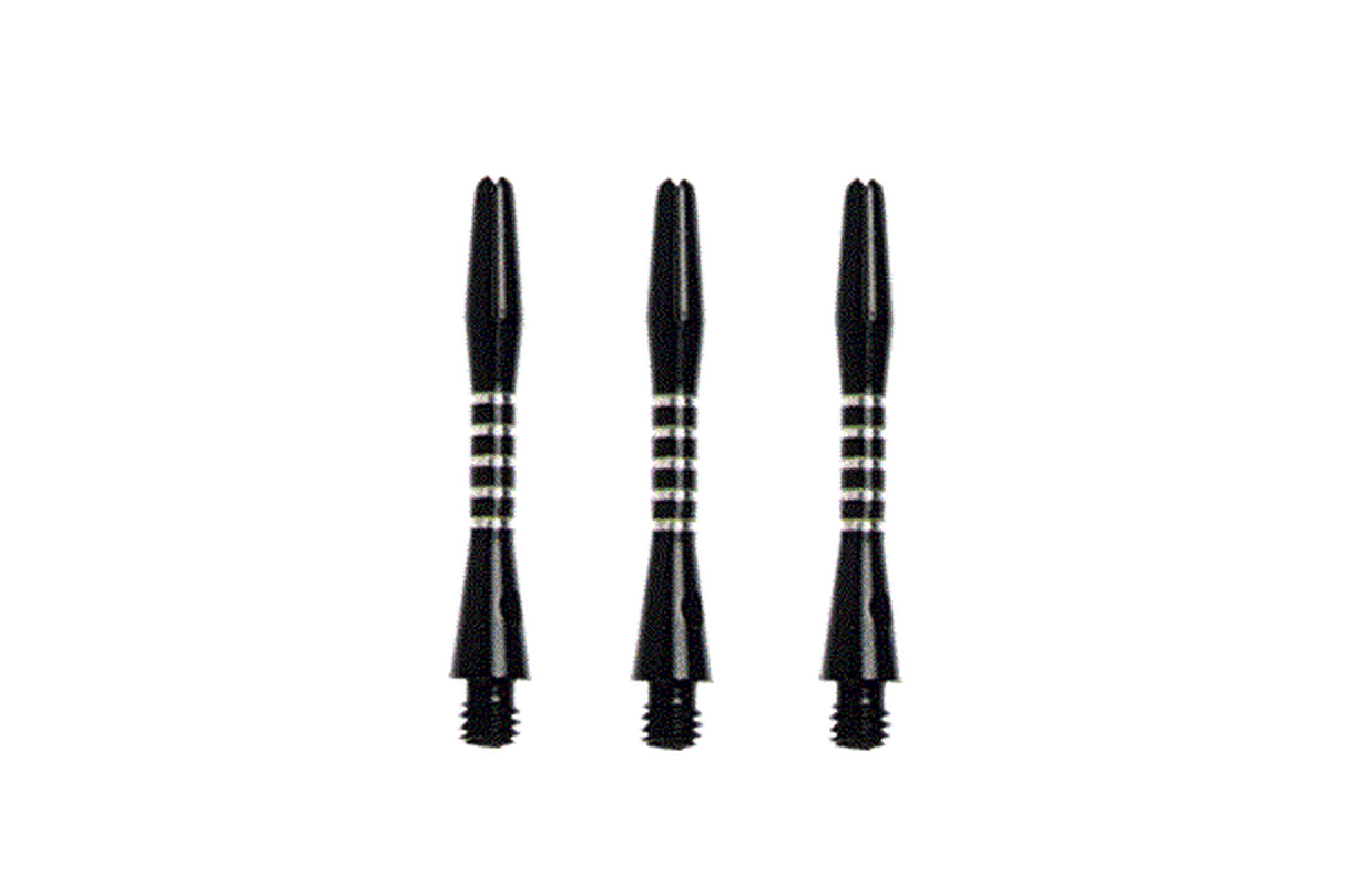 Harrows tiger aluminium short black dart shafts/stems/canes 5sets