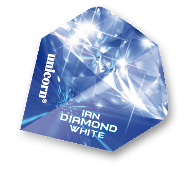 Unicorn player Ian 'Diamond' White blue standard shape dart flights 5 sets