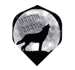 Datadart player pf 7 Martin Adams wolf and moon black standard shape dart flights 5 sets