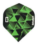 Datadart CMF 29 spectral green standard shape dart flights 5 sets