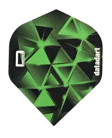 Datadart CMF 29 spectral green standard shape dart flights 5 sets