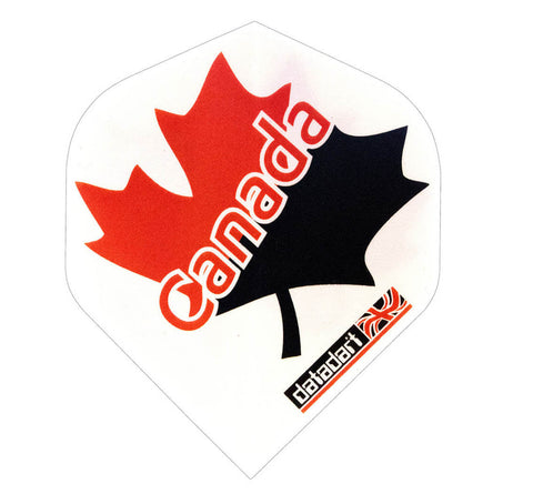 Datadart CMF 10 canada maple leaf white standard shape dart flights 5 sets
