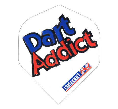 Datadart CMF 11 dart addict white standard shape dart flights 5 sets