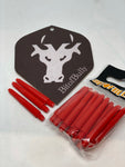red nylon short dart shafts/canes/stems 5 sets