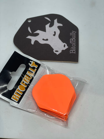 Florescent orange standard shape dart flights 5 sets