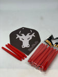red nylon medium dart shafts/canes/stems 5 sets