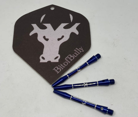 Aluminium north star dart stems/shafts/canes blue medium 5 sets