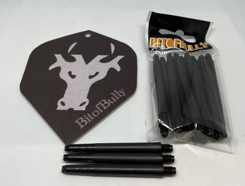 medium black nylon deflectagrip medium dart shafts/canes/stems 5 sets