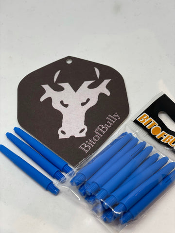 blue nylon tweeny dart shafts/canes/stems 5 sets