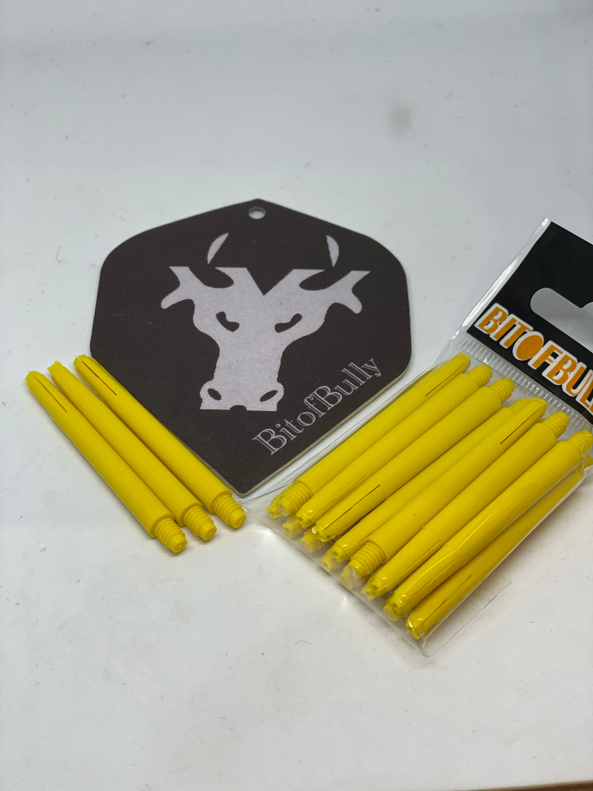 Yellow nylon medium dart shafts/canes/stems 5 sets