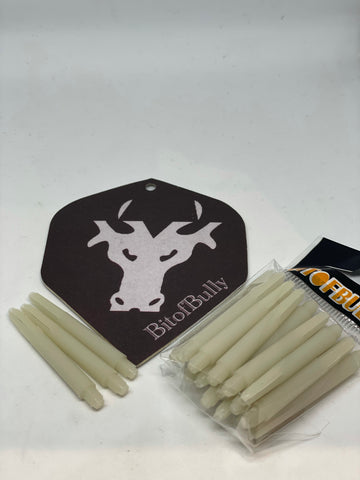Plain white nylon deflectagrip tweeny dart shafts/canes/stems 5 sets